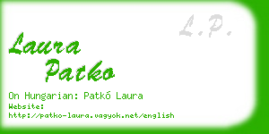 laura patko business card
